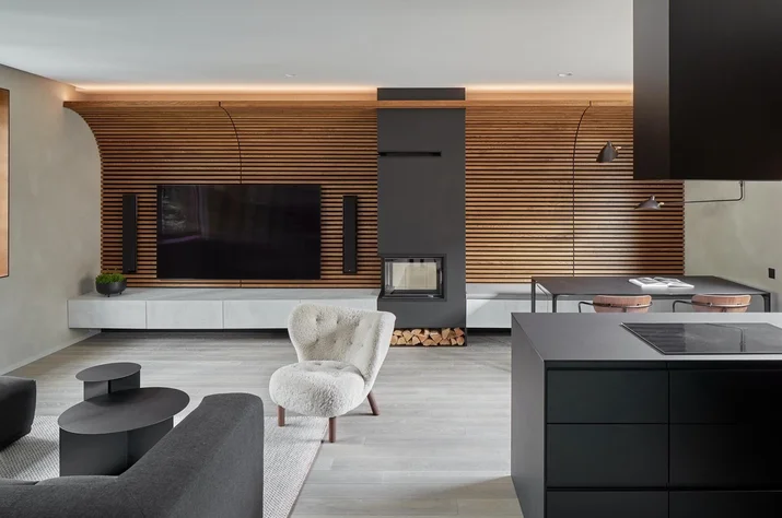 Moderne Houten Accentmuur